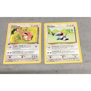 Pokémon Lickitung And Porygon Colorless Trading Cards